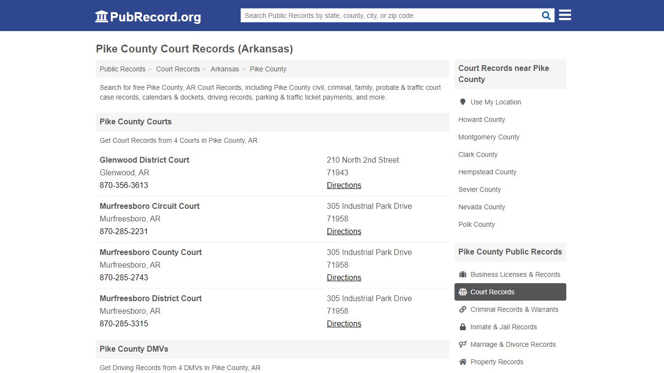 Free Pike County Court Records (Arkansas Court Records)